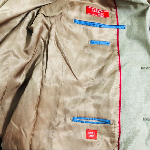 Marc Enzo men’s blazers seven pockets front buttons closures tan. 42R - Picture 6 of 8
